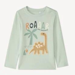 T-shirt manches longues motif dino pour bébé garçon