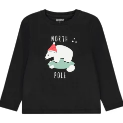 T-shirt manches longues motif ours polaire de Noël pour garçon