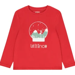 T-shirt manches longues motif boule à neige pour garçon