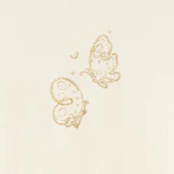 T-shirt manches longues motif papillons dorés pour bébé fille