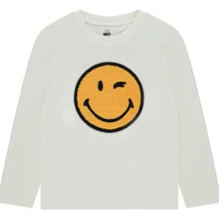 T-shirt manches longues patch bouclettes SmileyWorld pour garçon
