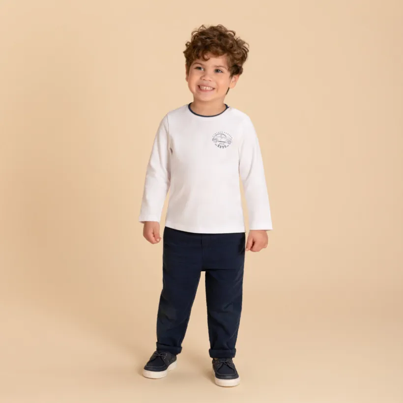 T-shirt manches longues print voiture pour bébé garçon