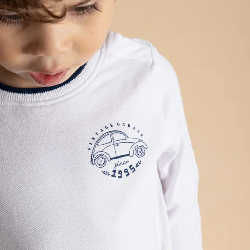 T-shirt manches longues print voiture pour bébé garçon