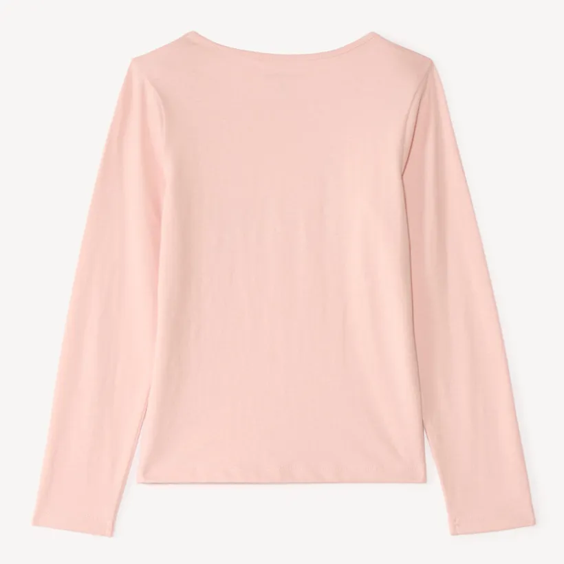 T-shirt manches longues print pailleté pour fille