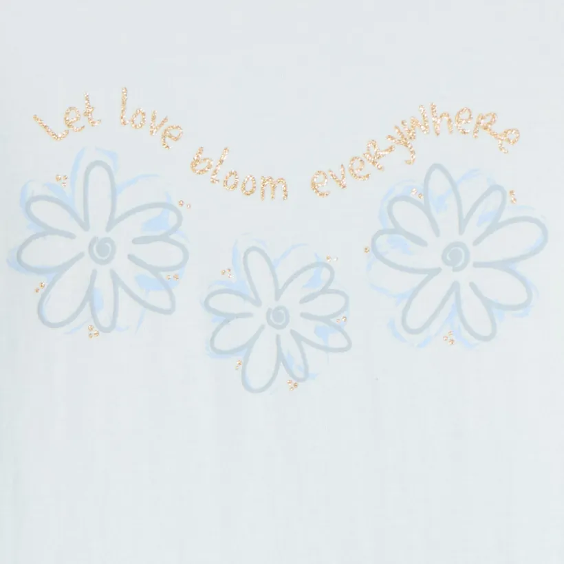 T-shirt manches longues print pailleté pour fille
