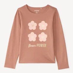 T-shirt manches longues print pailleté pour fille