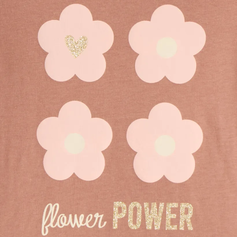 T-shirt manches longues print pailleté pour fille