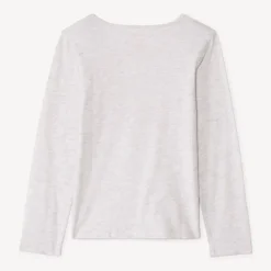 T-shirt manches longues printé à paillettes pour fille