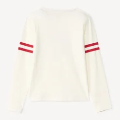 T-shirt manches longues print varsity pour fille