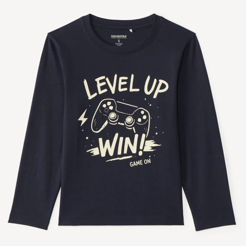 T-shirt manches longues print sport pour garçon
