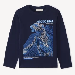 T-shirt manches longues print fantaisie Bear pour garçon
