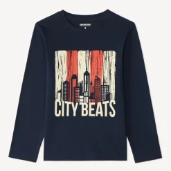 T-shirt manches longues print fantaisie pour garçon