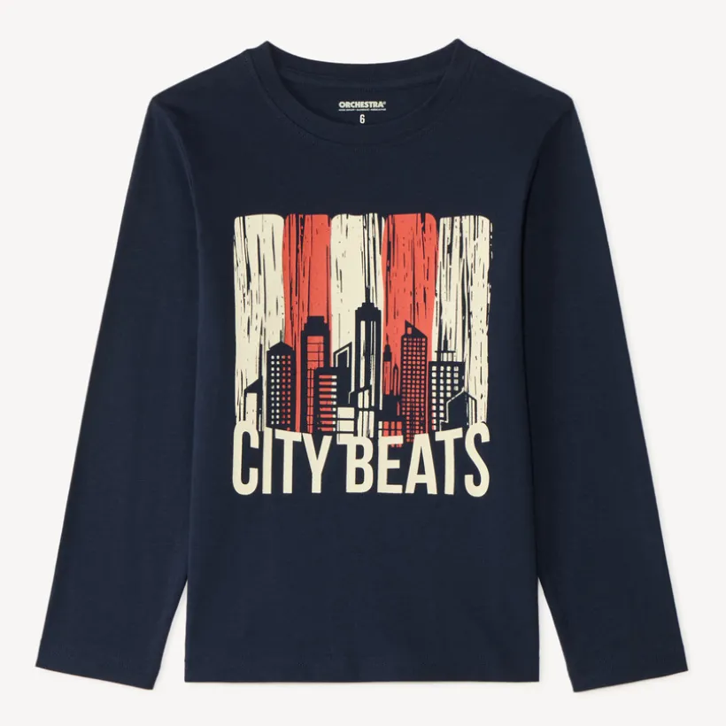 T-shirt manches longues print fantaisie pour garçon