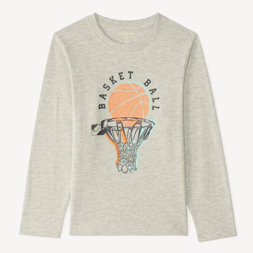 T-shirt manches longues print fantaisie pour garçon