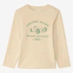 T-shirt manches longues print automobile pour garçon