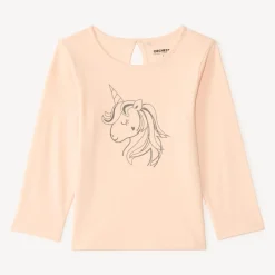 T-shirt manches longues print fantaisie pour bébé fille