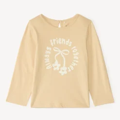 T-shirt manches longues print fantaisie pour bébé fille