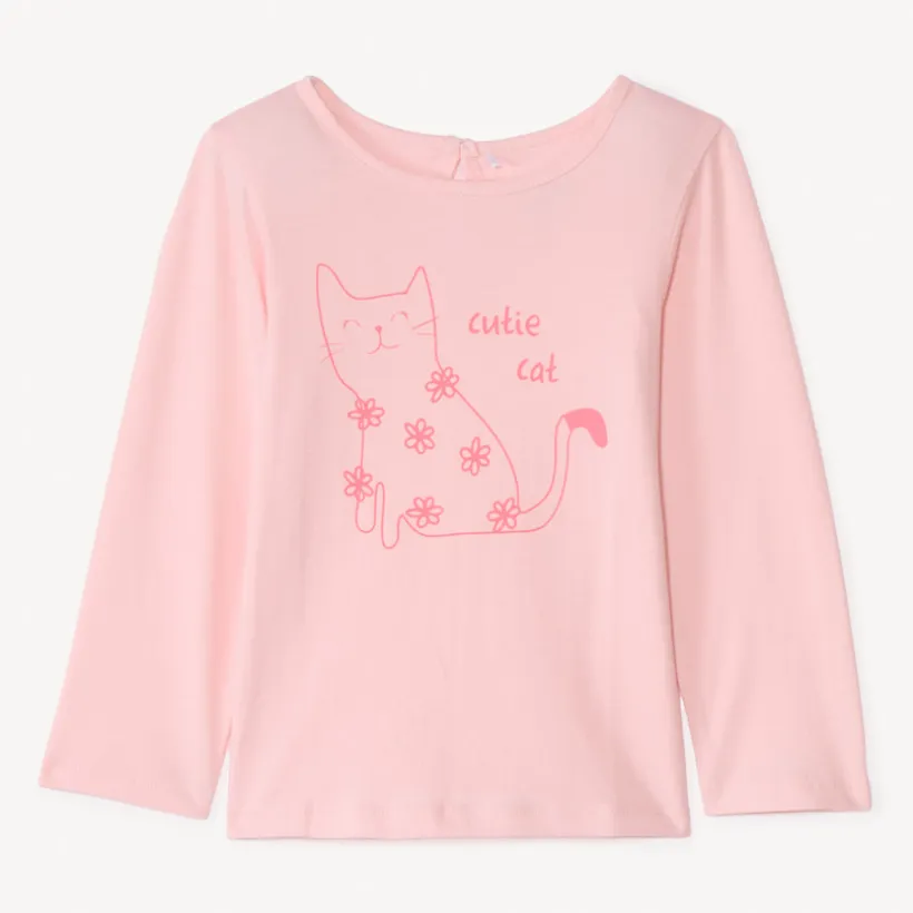 T-shirt manches longues printé pour bébé fille