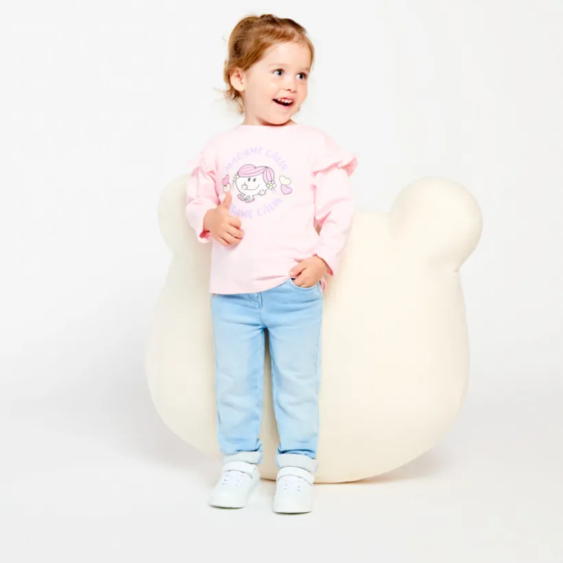 T-shirt manches longues print Madame Câlin pour bébé fille