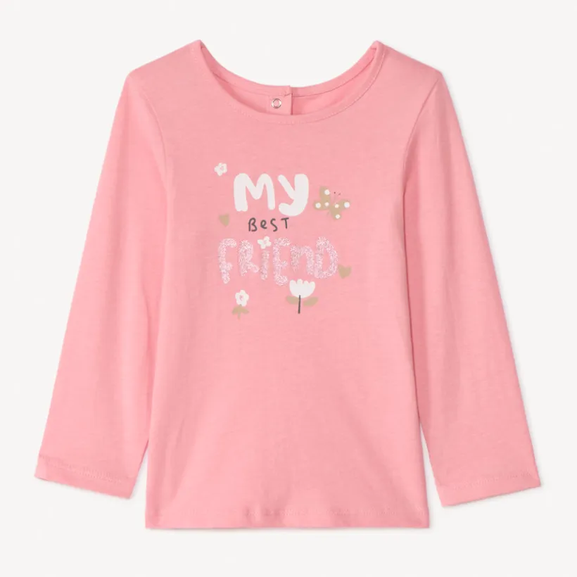 T-shirt manches longues printé pour bébé fille