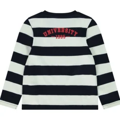 T-shirt manches longues rayé à patch bouclettes pour garçon