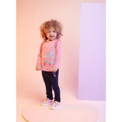 T-shirt manches longues à ruché print pailleté pour bébé fille