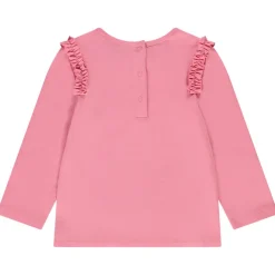 T-shirt manches longues à ruché print pailleté pour bébé fille