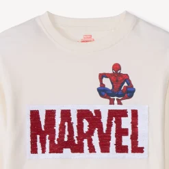 T-shirt manches longues Spider-Man Marvel à sequins magiques pour garçon