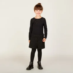 T-shirt manches longues à strass pour fille