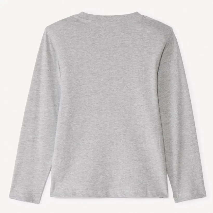 T-shirt manches longues uni avec soft print pour garçon
