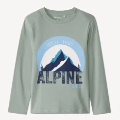T-shirt manches longues uni avec soft print pour garçon