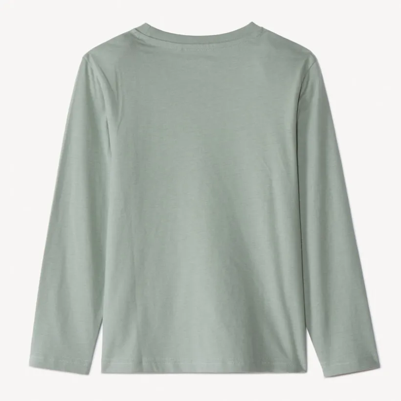 T-shirt manches longues uni avec soft print pour garçon
