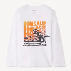 T-shirt manches longues uni avec soft print pour garçon