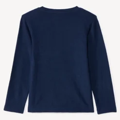 T-shirt manches longues uni à broderies fantaisies pour garçon