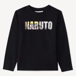 T-shirt manches longues uni print Naruto pour garçon