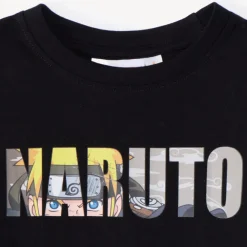 T-shirt manches longues uni print Naruto pour garçon
