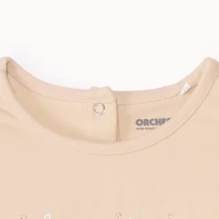 T-shirt manches longues uni à print fantaisie pour bébé fille