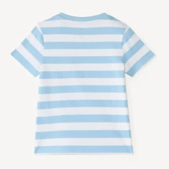 T-shirt à rayures print robot pour bébé garçon