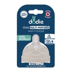 Tétine multi-perforée anti-colique en silicone débit 4