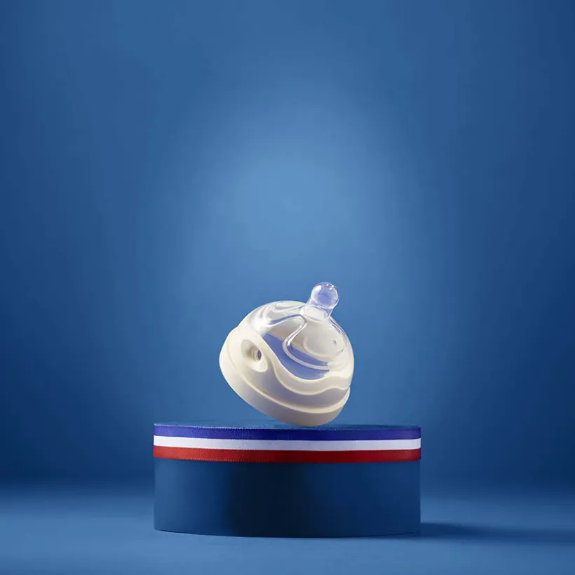 Tétine multi-perforée anti-colique en silicone débit 4