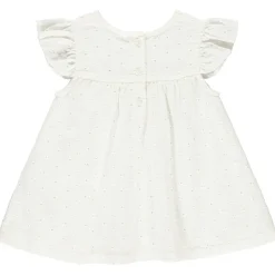 Tunique manches courtes en broderie anglaise pour bébé fille