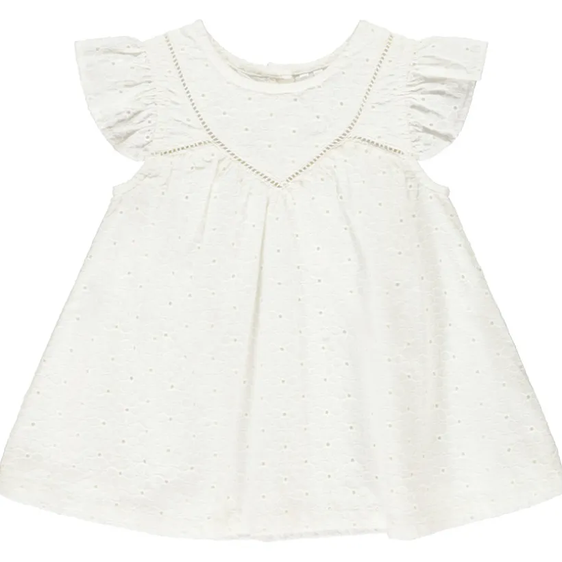Tunique manches courtes en broderie anglaise pour bébé fille