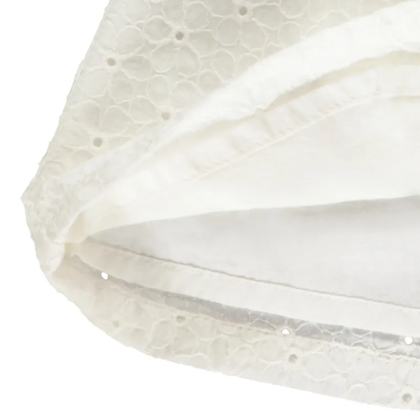 Tunique manches courtes en broderie anglaise pour bébé fille