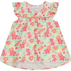 Tunique manches courtes imprimé floral pour fille