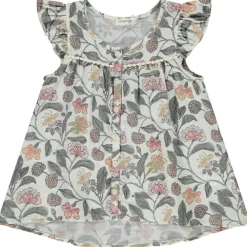 Tunique manches courtes imprimé floral pour fille