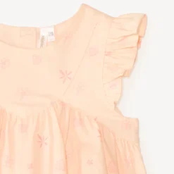 Tunique manches courtes imprimé coquillages pour bébé fille