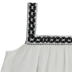 Tunique sans manches avec broderie anglaise pour fille