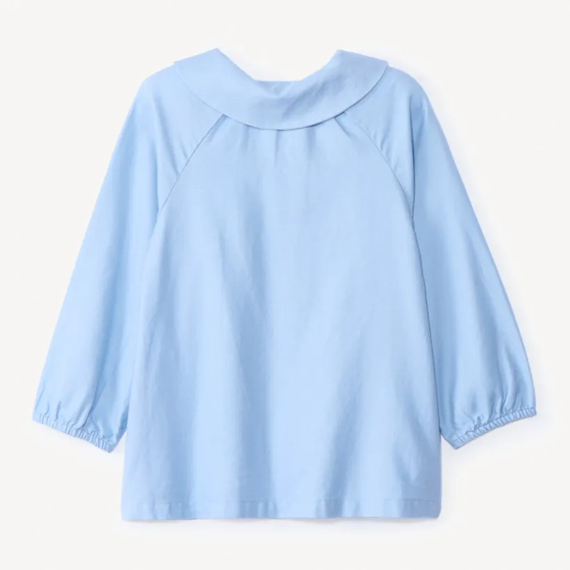 Tunique style chemise manches longues à cœur brodé pour bébé fille