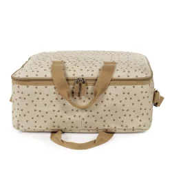 Valise bébé de maternité imprimé cœurs Poppy cannelle