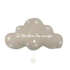 Veilleuse musicale "La tête dans les nuages" - Beige